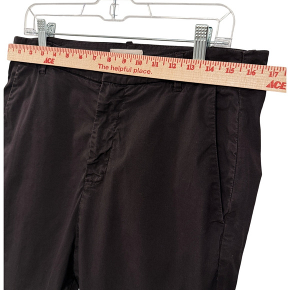 Nili Lotan 8 Slouchy Paris Pants Cotton Drop Crotch Cropped Chic Washed Black - Picture 6 of 9